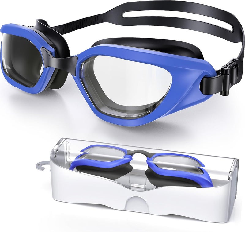 Vegemono Swim Goggles, Unisex Adult Swimming Goggles Anti Fog Anti UV No Leakage Wide View for Men Women Youth - Image 1
